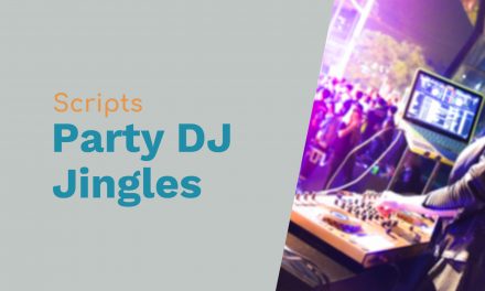 Jingle Scripts for a Party DJ DJ Drops party DJ Music Radio Creative