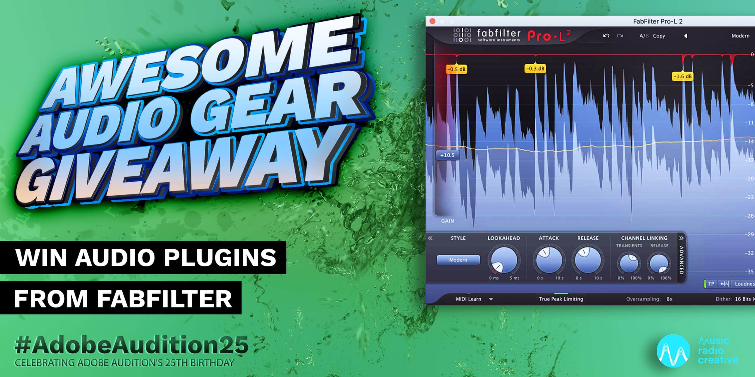 Win Audio Plugins from FabFilter Awesome Audio Gear Giveaway  Music Radio Creative
