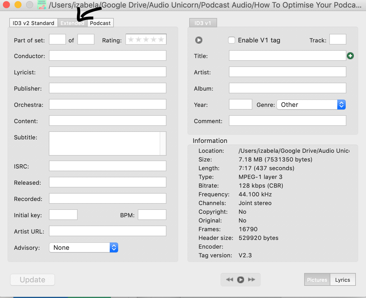 How to Optimize Your Podcast Metadata General podcast metadata Music Radio Creative