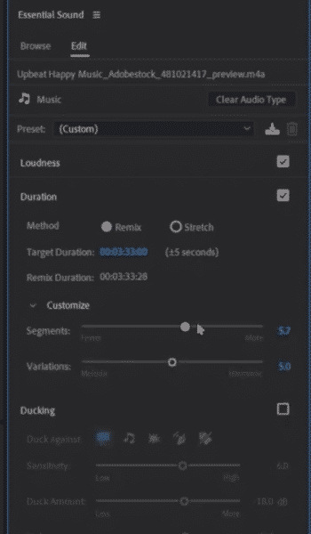 How To Change Music Length In Adobe Premiere Pro Audio Editing Adobe Premiere Pro Music Radio Creative
