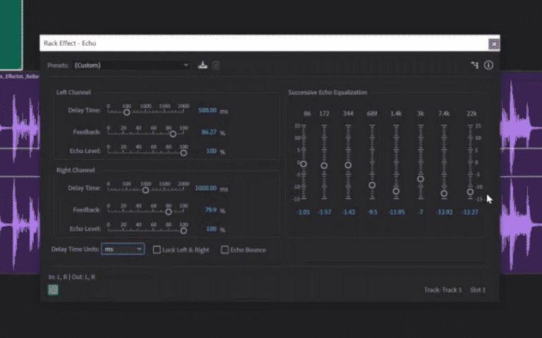 how to add echo effect in adobe audition