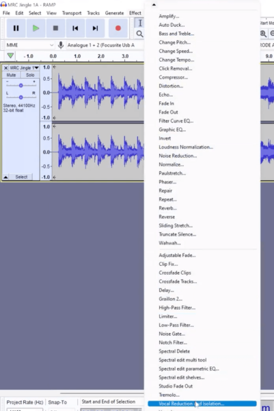 How To Isolate Vocals In Audacity Audio Editing Vocals Audacity Music Radio Creative