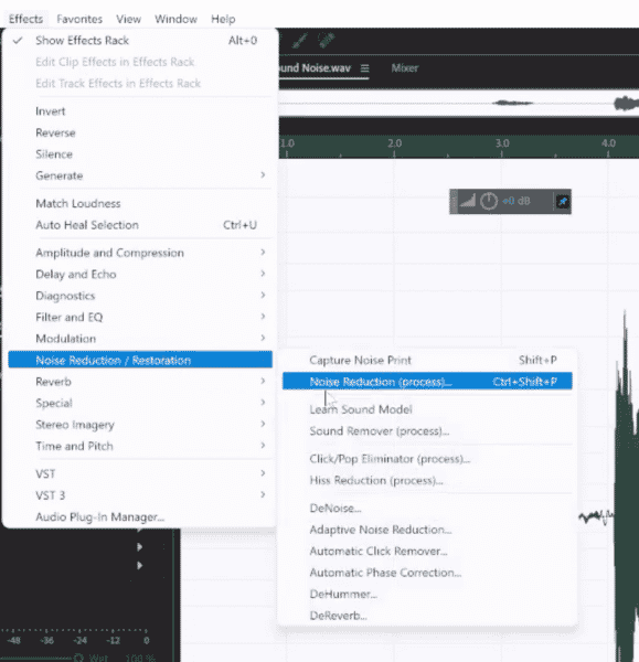 adobe audition noise reduction echo