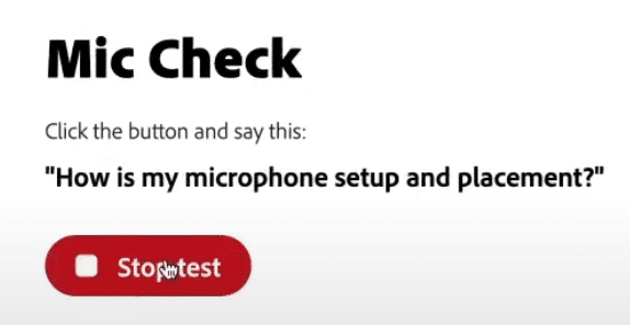 How To Use Adobe Podcast Mic Check